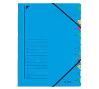 Leitz A4 Divider Book, Holds Up to 200 Sheets, 12 Compartments, Elastic Closure,