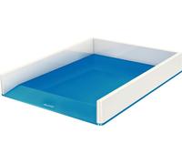 Leitz A4 Letter Tray, White/Metallic Blue, WOW Range, 53611036