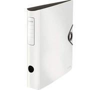 Leitz Active Solid Raccoglitore con Meccanismo a Leva 180°, Formato A4, Dorso 65 mm, Chiusura a elastico, Polyfoam leggero, Bianco, 10481001