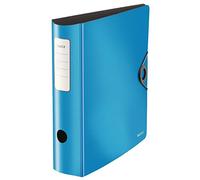 Leitz Active Solid Raccoglitore con Meccanismo a Leva 180°, Formato A4, Dorso 82 mm, Chiusura a elastico, Polyfoam leggero, Azzurro, 10471030