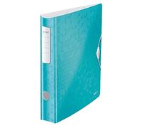 Leitz Active WOW Raccoglitore con Meccanismo a Leva 180°, Formato Commerciale, Acquamarina, Dorso 65 mm, 11070151