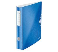 Leitz Active WOW Raccoglitore con Meccanismo a Leva 180°, Formato Commerciale, Blu, Dorso 65 mm, 11070136