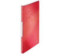 Leitz WOW Portalistino da 40 Buste Trasparenti in Formato A4, Capacità di 80 Fogli, Rosso, 46320026