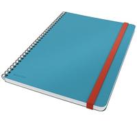 Leitz Blocco a righe di grandi dimensioni, Rilegatura a spirale, Formato B5, 80 fogli, Gamma Cosy, Blu Calmo, 45270061