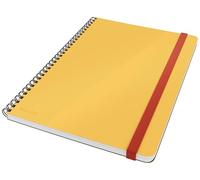 Leitz Blocco a righe di grandi dimensioni, Rilegatura a spirale, Formato B5, 80 fogli, Gamma Cosy, Giallo Caldo, 45270019