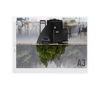 Leitz Busta Perforata in Plastica, Formato A3, Confezione da 25, Superficie Opaca Goffrata, Spessore 100 Micron, 100% Riciclabile, Ecologico, Gamma Recycle, Trasparente, 40190003