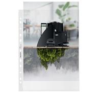 Leitz Busta Perforata in Plastica, Formato A4, Confezione da 100, Superficie Opaca Goffrata, Spessore 100 Micron, 100% Riciclabile, Ecologico, Gamma Recycle, Trasparente, 47911003