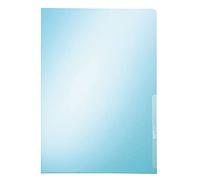 LEITZ Buste L con Saldature ai Bordi in PVC Cristal Foto A4 Blu, 100 Pezzi, 41000235