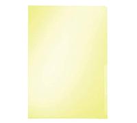 LEITZ Buste L con Saldature ai bordi in PVC cristal Foto A4 Giallo, 100 Pezzi, 41000215