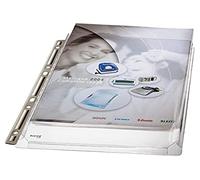 Leitz Buste perforate in plastica Premium, Formato A4, Espandibili, Alta capacità fino a 200 fogli, Apertura superiore, PVC 170 micron, Banda in metallo super resistente, Confezione da 3, 47553003