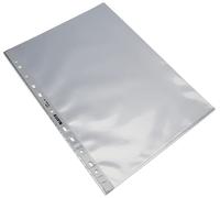 Leitz - Buste trasparenti Standard in formato A4, in polipropilene goffrato, confezione da 15 pezzi, incolore
