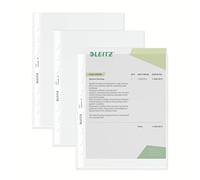 Leitz - Buste trasparenti Standard in formato A5, in polipropilene goffrato, confezione da 15 pezzi, incolore