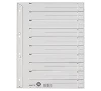 LEITZ Card divisore, 200g/qm, Grigio (pacco da 100), 100 Pezzi