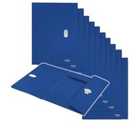 Leitz Cartella a 3 Lembi in PP Riciclato all'80 % e Riciclabile al 100%, con Cinghie Elastiche, Contiene fino a 150 Fogli A4, Gamma Recycle, 235 mm x 11 mm x 320 mm - Blu