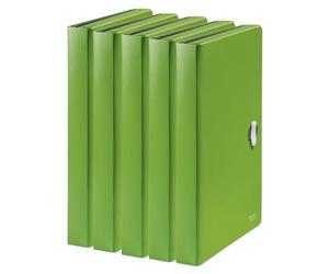 Leitz Cartella Espandibile in PP Riciclato all'80% e Riciclabile al 100% con Capacità 250 Fogli A4, Permette una Suddivisione dalla A alla Z, Gamma Recycle, 240 mm x 41 mm x 330 mm - Verde