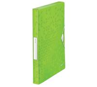 Leitz Cartella progetti A4, Capacità fino a 250 fogli A4, Chiusura a elastico, Polipropilene, Verde, Gamma WOW, 46290154