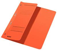 LEITZ Cartelle con occhielli in cartoncino Manilla - f.to A4 - Arancione - 1 Pezzo - 37400045