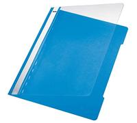 Leitz Cartellina Standard in Polipropilene 30% Riciclato, Formato A4, Capacità fino a 60 Fogli 80 gr/mq, Confezione da 25, Blu Chiaro, 41910130