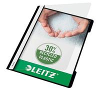 Leitz Cartellina Standard in Polipropilene 30% Riciclato, Formato A4, Capacità fino a 60 Fogli 80 gr/mq, Confezione da 25, Nero, 41910195