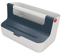 Leitz Cassetta portaoggetti con maniglia, Gamma Cosy, per la Casa, l'Ufficio o l'Hot Desking, con scomparti per l'organizzazione del contenuto, Grigio Velluto, 61250089