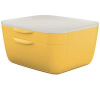 Leitz Cassettiera 2 cassetti Cosy 53570019 – Organizer per documenti, penne e cavi – Giallo caldo