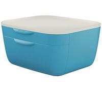 Cassettiera Cosy - 2 scomparti - blu - Leitz