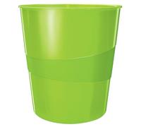 Cestino gettacarte WOW - altezza 32,4 cm - diametro 29 cm -15 lt - verde lime - Leitz