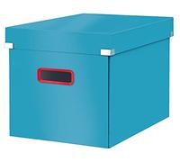 Leitz Click & Store WOW Scatola Archivio Cubo Grande, per Mantenere la Casa e l'Ufficio in Ordine, Blu Calmo, 53470061