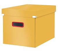 Leitz Click & Store WOW Scatola Archivio Cubo Grande, per Mantenere la Casa e l'Ufficio in Ordine, Giallo Caldo, 53470019