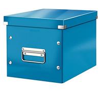 Leitz Click & Store WOW Scatola Archivio Cubo Medio, per Mantenere la Casa e l'Ufficio in Ordine, Azzurro, 61090036