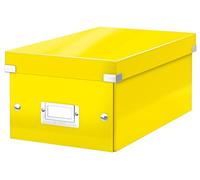 Leitz Click & Store WOW Scatola Archivio DVD, per Archivio e Organizzazione di DVD, Adatta a Casa e Ufficio, Giallo, 60420016