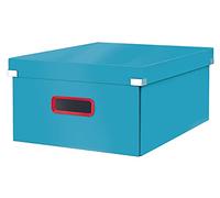 Leitz Click & Store WOW Scatola Archivio Grande, per Riporre e Trasportare Documenti A3 e Oggetti di Grandi Dimensioni, Adatta a Casa e Ufficio, Blu Calmo, 53490061