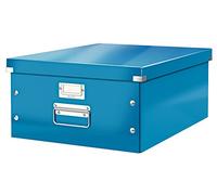 Leitz Click & Store WOW Scatola Archivio Grande, per Riporre e Trasportare Documenti A3 e Oggetti di Grandi Dimensioni, Adatta a Casa e Ufficio, Blu, 60454036