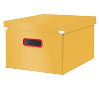 Leitz Click & Store WOW Scatola Archivio Media, per Riporre e Trasportare Documenti A4 e Oggetti di Medie Dimensioni, Adatta a Casa e Ufficio, Giallo Caldo, 53480019
