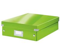 Leitz Click & Store WOW Scatola Organizer Media, per Archivio e Organizzazione di Cavi e Cancelleria, Adatta a Casa e Ufficio, Verde, 60580054
