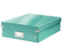 Leitz Click & Store WOW Scatola Organizer Media, per Archivio e Organizzazione di Cavi e Cancelleria, Adatta a Casa e Ufficio, Blu Ice, 60580051