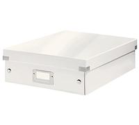 Leitz Click & Store WOW Scatola Organizer Media, per Archivio e Organizzazione di Cavi e Cancelleria, Adatta a Casa e Ufficio, Bianco, 60580001