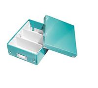 Leitz Click & Store WOW Scatola Organizer Piccola, per Archivio e Organizzazione di Cavi e Cancelleria, Adatta a Casa e Ufficio, Blu Ice, 60570051