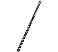 LEITZ COMB dorsi ad anelli in plastica - 8mm - capacità 45 fg - Nero - 35041
