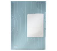 Leitz Combifile Tab Folder A4, Clear Blue Matt Finish, Top Left Open, 200 Micron