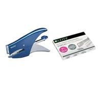 Leitz Cucitrice a Pinza, Capacit fino a 15 Fogli, Blu Scuro + Leitz Punti Power