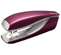 Leitz Cucitrice da Ufficio, Capacità fino a 30 Fogli, Rosso (Granata), Design Ergonomico in Metallo, Include Punti, Gamma Style, Box, 55620028