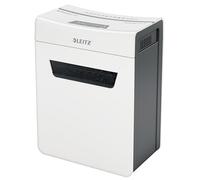 Leitz Distruggidocumenti IQ 4M Premium P5 per ufficio e casa, Microcut, 4 fogli, pattumiera da 14 litri, molto silenzioso/compatto, serie Protect, bianco, 80940000, 1 unità