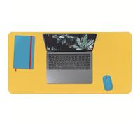 Leitz Ergo Cosy Tappetino Antiscivolo da Scrivania per Laptop, Monitor e Mouse, Adatto alla Casa e All'Ufficio, 80 cm x 40 cm - Giallo Caldo