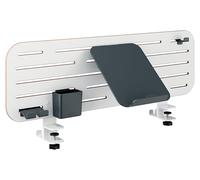 Leitz Ergo Organizer con Supporto per Laptop e accessori per una scrivania ordinata, Compatibile con Scrivanie Spesse 35 mm, montaggio a morsetto, 80 cm x 25 cm, Gamma Ergo, Bianco, 65490000