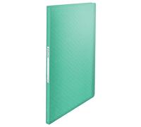 Leitz Esselte Espositore Organizer A4 con 60 tasche, Capacità 120 fogli, Utilizzabile a Casa e in Ufficio, Gamma Colour'Breeze, Motivo in Rilievo, 21 mm x 310 mm x 235 mm - Verde