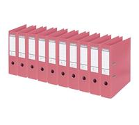 Leitz ESSELTE NO1 PWR LAF PP 75MM A4 RASPBERRY, Raccoglitore Quaderno ad Anelli, 10 Pezzi