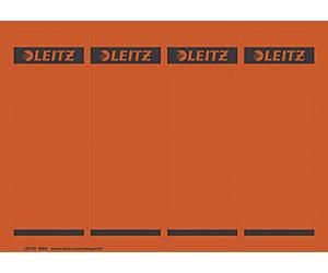 Leitz Etichette adesive A4 stampabili al PC per raccoglitori a leva in cartone, Formato corto e largo, Rosso, 61,5 x 192 mm, Cartoncino, 16852025, Confezione da 100