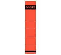 Leitz Etichette adesive per raccoglitori a leva in cartone con dorso da 50 mm, Formato corto e stretto, 39 x 192 mm, Cartoncino, 16430025, Rosso, Confezione da 10