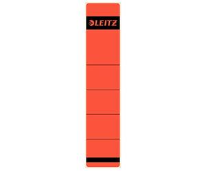 Leitz Etichette adesive per raccoglitori a leva in cartone con dorso da 50 mm, Formato corto e stretto, 39 x 192 mm, Cartoncino, 16430025, Rosso, Confezione da 10